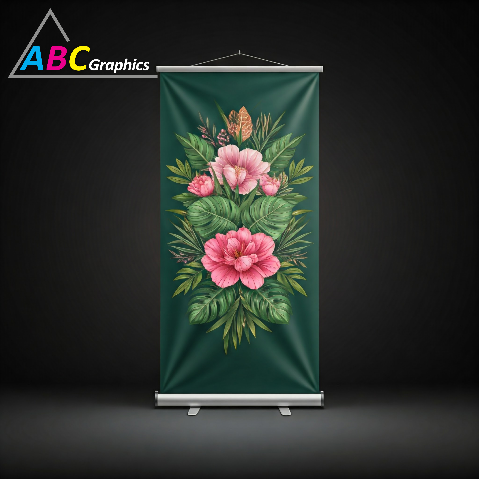 Scrim Banner Railing ABC Graphics | 13oz Double-Sided Printable Blockout Scrim Banner (13SB
