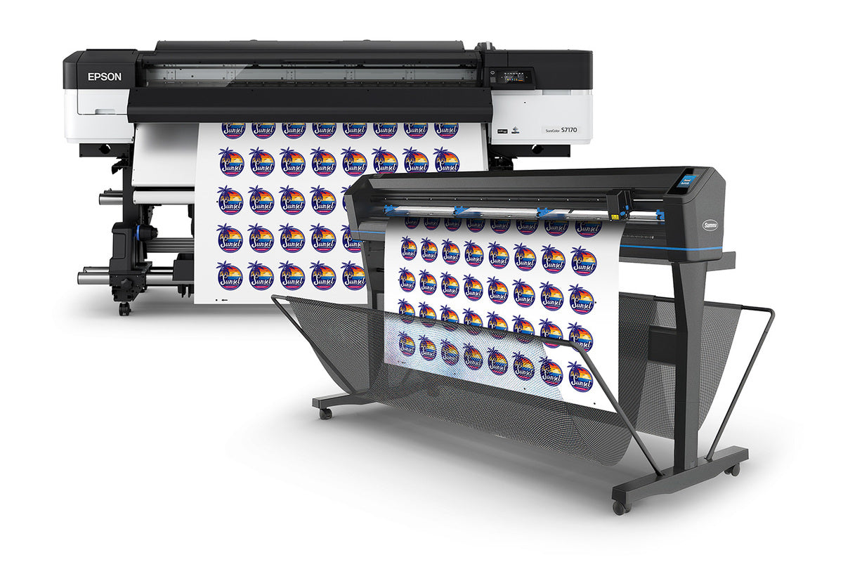 Epson SureColor S7170PC - Print Cut Edition - 64" Solvent Printer with Summa S1 D140 Cutter