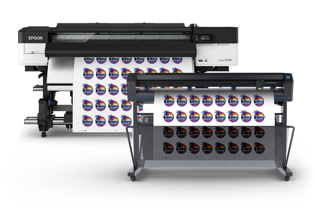 Epson SureColor S7170PC - Print Cut Edition - 64" Solvent Printer with Summa S1 D140 Cutter